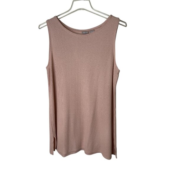 Chicos Zenergy 2-Piece Pink Waffle-Knit Cardigan & Tank Set Size 16/18 Resort - Picture 4 of 15